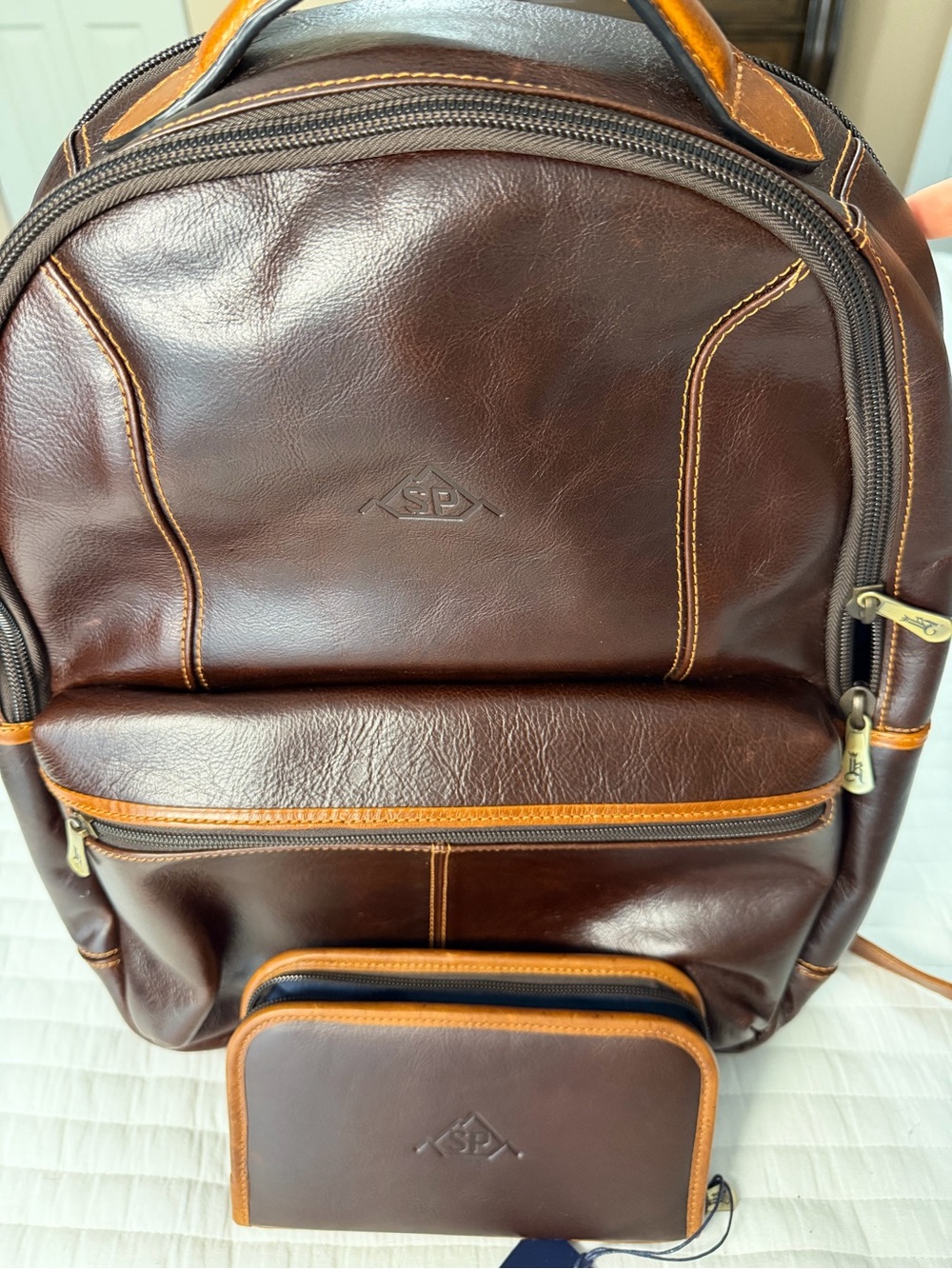 Links & Kings Rustic
Saddle Leather Backpack + Sundance Accessory
Case NWT